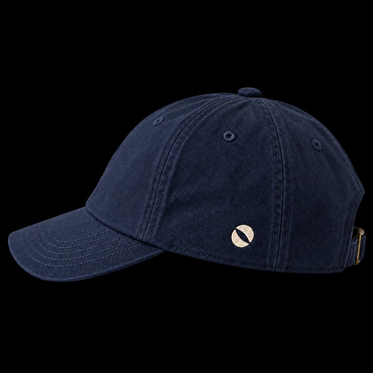 Illustrative side profile of a navy cap