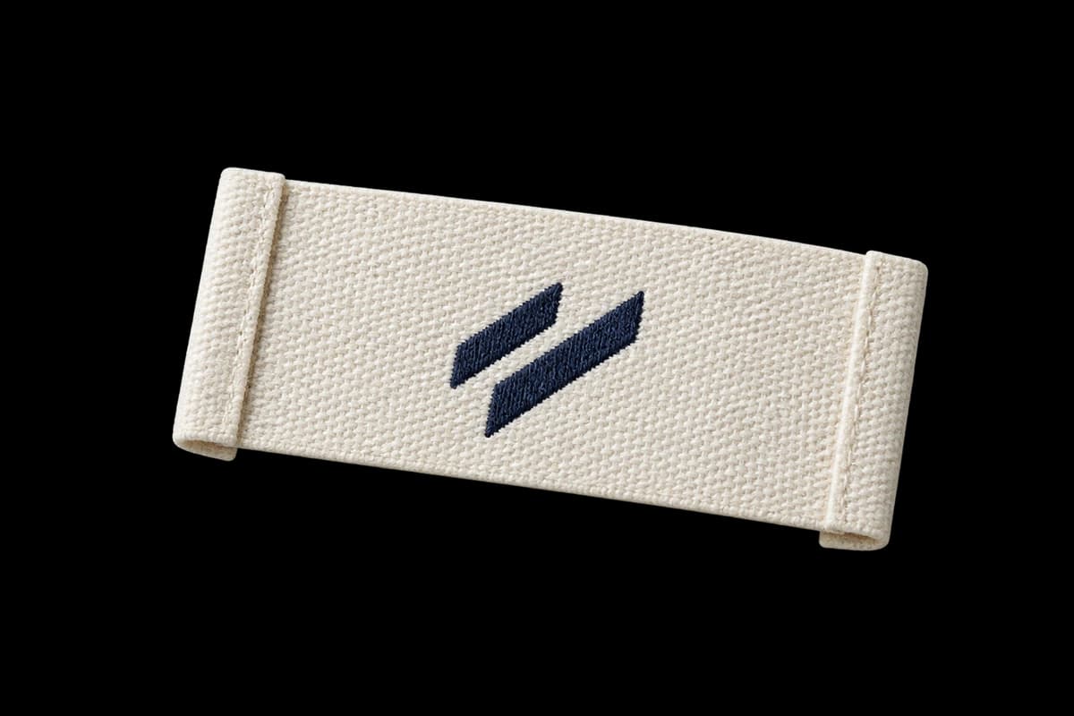 Separate woven brand label